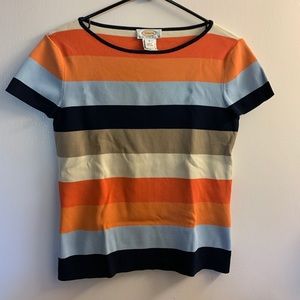 Vintage 70s Inspired Striped Sweater Top